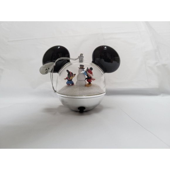 Mickey Mouse 2007 Snow Globe Ornament SNOW MAN LIKE MY MAN Bradford #A0910 COA - Picture 3 of 10
